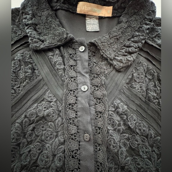 Urban Mango Black Lace Tunic Dress Size Small - Picture 5 of 7